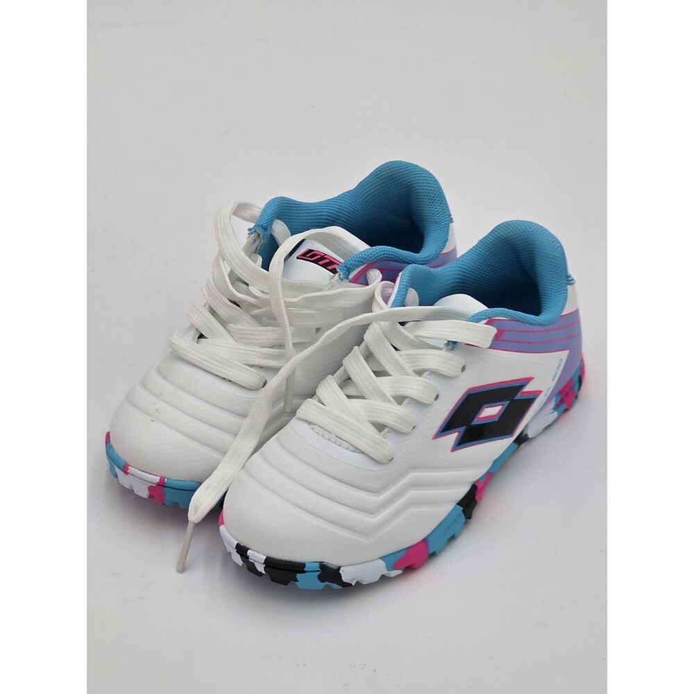 Lotto Roma 500 Girls Soccer Turf Cleats 12K White/Pink